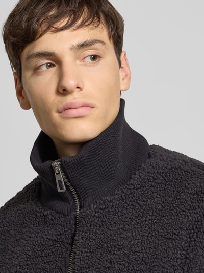 ONLY & SONS Regular Fit Bomberjacke in Kunstfell-Optik Modell 'RAY' Anthrazit 3