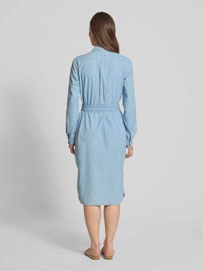 Polo Ralph Lauren Jeansjurk met logostitching, model 'CORY' Jeansblauw - 5