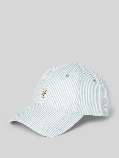 Tommy Hilfiger Baseballpet van zuiver linnen met logo-applicatie Lichtgroen - 1