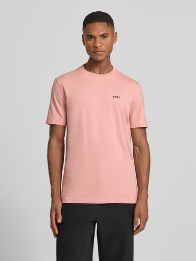 BOSS Green Regular Fit T-Shirt aus Baumwoll-Mix Modell 'TEE' Pink 4