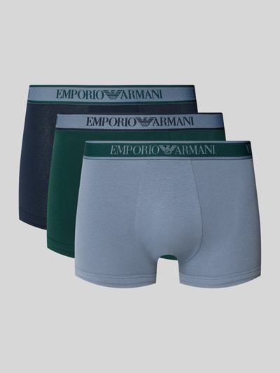 Emporio Armani Trunks mit Label-Bund im 3er-Pack Gruen 1