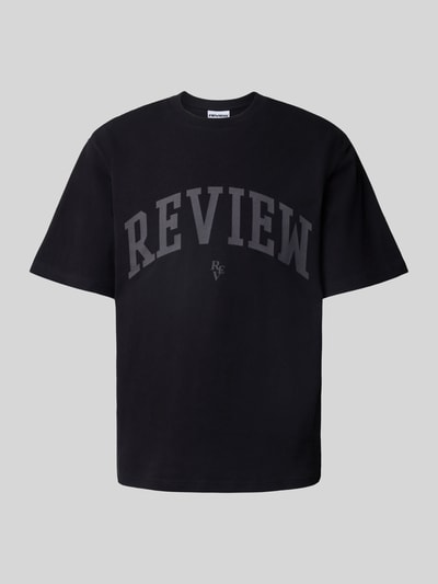 REVIEW T-shirt z nadrukiem z logo Czarny 2