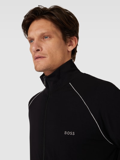 BOSS Sweatjacke mit Label-Stitching Modell 'Mix&Match' Black 3