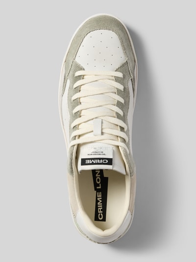 Crime London Sneakers met labelbadge, model 'CHELSEA' Olijfgroen - 3