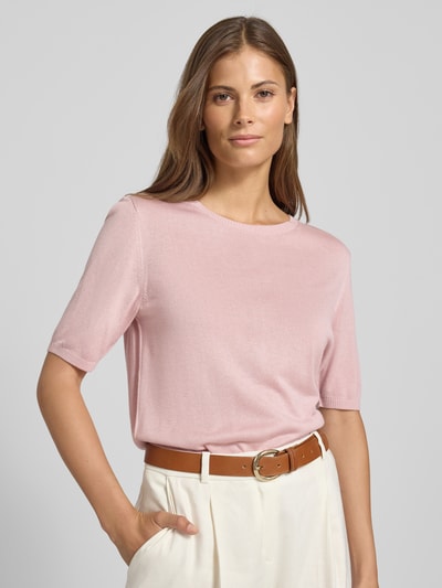 BOSS Orange Relaxed Fit Strickshirt aus Viskose-Mix mit Kaschmir Rosa 3