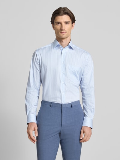 ETERNA Comfort Fit Businesshemd mit Knopfleiste Bleu 4