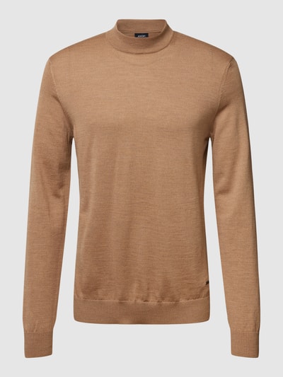 JOOP! Collection Sweter z dzianiny ze stójką model ‘Davide’ Camel 2