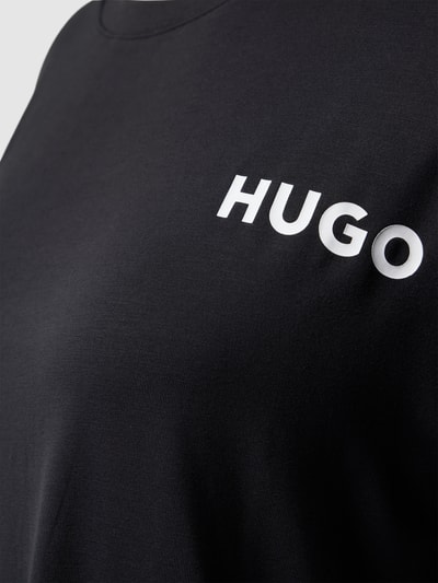 HUGO Oversized T-shirt in gemêleerde look, model 'UNITE' Zwart - 2