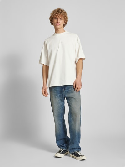 Pegador Boxy Fit T-Shirt mit Label-Print Offwhite 1