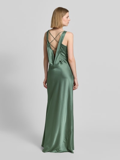 LUXUAR FASHION Avondjurk met vetersluiting aan de achterkant Groen - 5