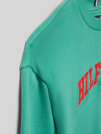 Produktfoto, Regular Fit Sweatshirt aus Baumwoll-Mix von Tommy Hilfiger Teens, efekt: jednolity kolor, krój regular fit, nadruk z logo, okrągły dekolt, długi rękaw, zakończenie rękawów: prążkowane, wykończenie: prążkowane, wykończenie materiału: dzianina dresowa, materiał: mieszanka bawełny