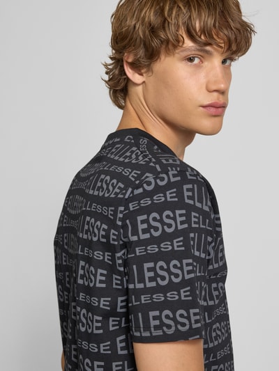 Ellesse T-shirt met labelprints, model 'DISTORTA' Zwart - 3