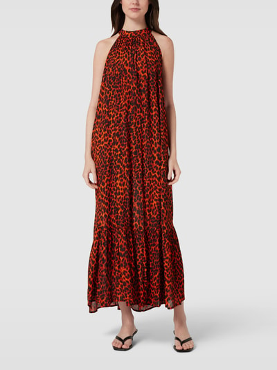 Risy & Jerfs Maxikleid mit Animal-Print Modell 'Managua' Orange 1