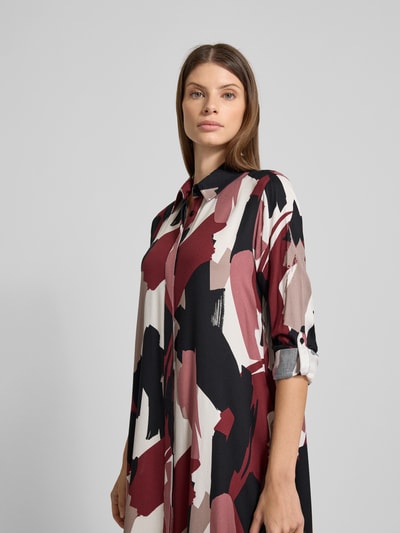 Apricot Sukienka koszulowa z krytą listwą guzikową Bordowy 3