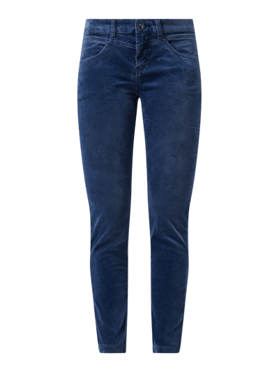 MAC Slim Fit Samthose mit Stretch-Anteil Blau 2