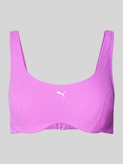 Puma Bikini-Oberteil mit Strukturmuster Pink 1