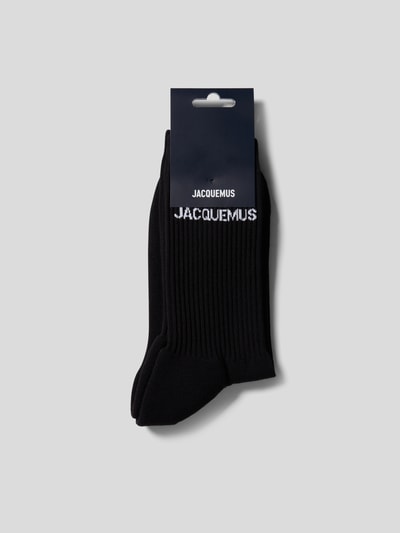 Jacquemus Socken mit Label-Print Schwarz 4