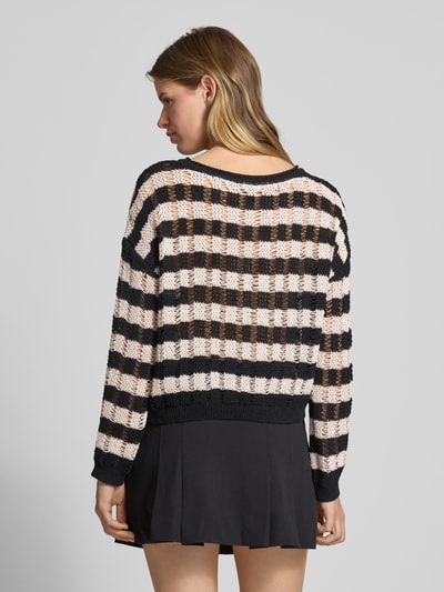 Only Boxy Fit Strickpullover aus Lochstrick Modell 'CAPRI' Ecru 5