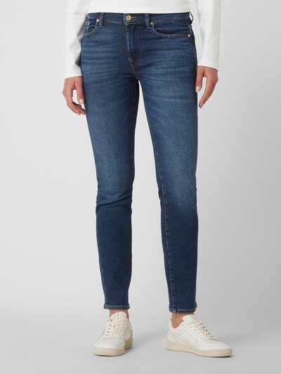 7 For All Mankind Slim fit jeans met stretch, model 'Roxanne' Blauw - 4