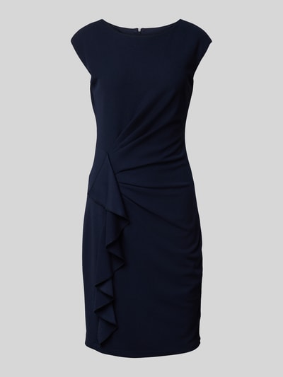 Paradi Sukienka koktajlowa z krepy z drapowaniem Ciemnoniebieski 2
