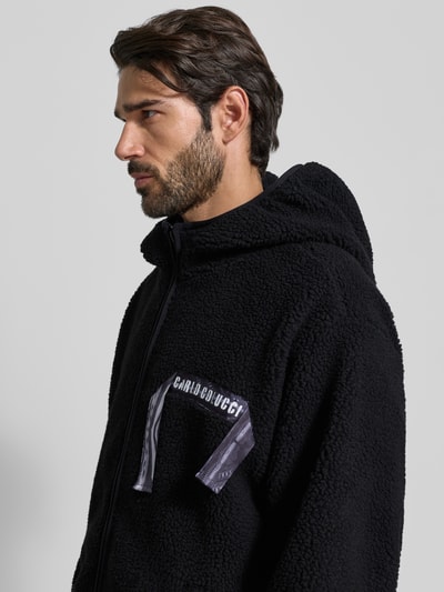 CARLO COLUCCI Oversized fleecejack van tedyybont Zwart - 3