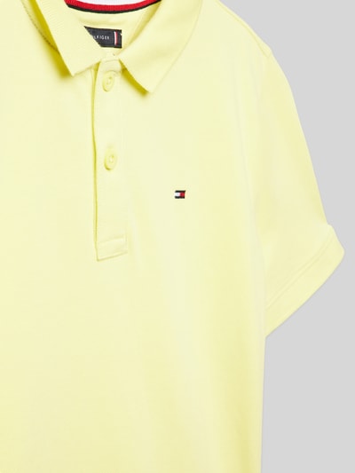 Tommy Hilfiger Teens Poloshirt met logostitching Lichtgeel - 2