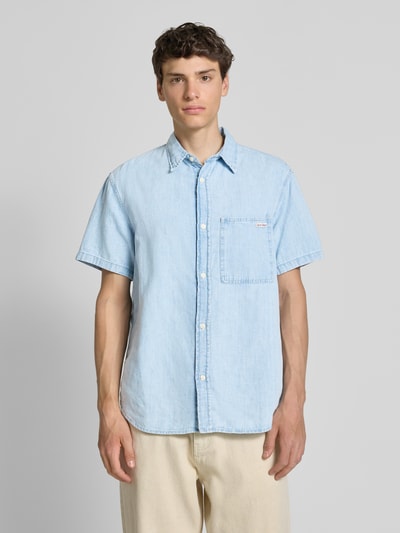 Calvin Klein Jeans Jeansoverhemd met kentkraag Jeansblauw - 4