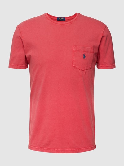 Polo Ralph Lauren T-shirt met labelstitching Rood - 2