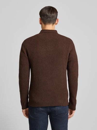 Jack & Jones Premium Strickpullover mit Polokragen Modell 'MAVERICK' Schoko 5
