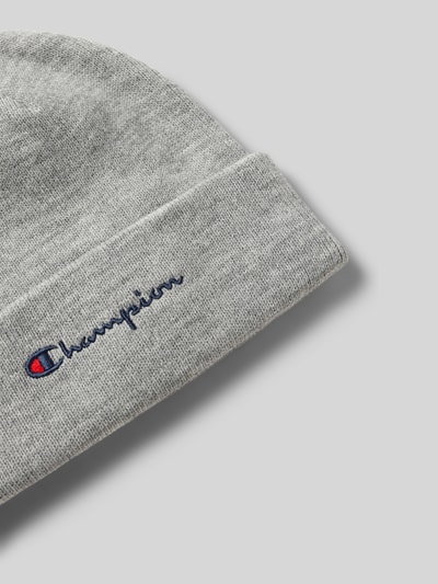 CHAMPION Czapka beanie z wyhaftowanym logo Jasnoszary 2