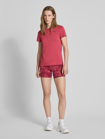 PUMA PERFORMANCE T-Shirt mit Logo-Print Modell 'ESSENTIAL' Bordeaux 1