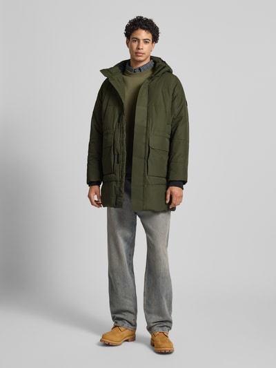 Only & Sons Regular Fit Parka mit abnehmbarer Kapuze Modell 'CAM' Oliv 1