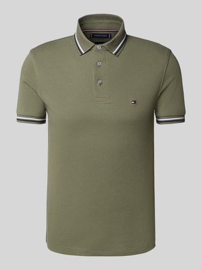 Tommy Hilfiger Regular Fit Poloshirt aus Baumwoll-Mix Oliv 2