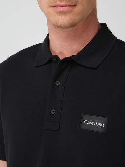 CK Calvin Klein Poloshirt mit Logo-Applikation  Black 3