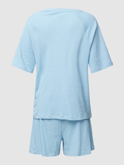 Esprit Pyjama met structuurmotief, model 'Shorty' Lichtblauw - 3