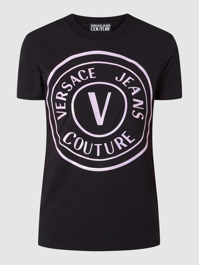 Versace Jeans Couture T-Shirt mit Logo-Print  Black 2