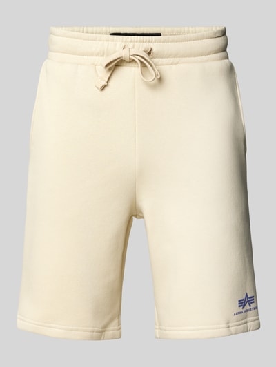 Alpha Industries Sweatshorts mit elastischem Bund und Tunnelzug Offwhite 2