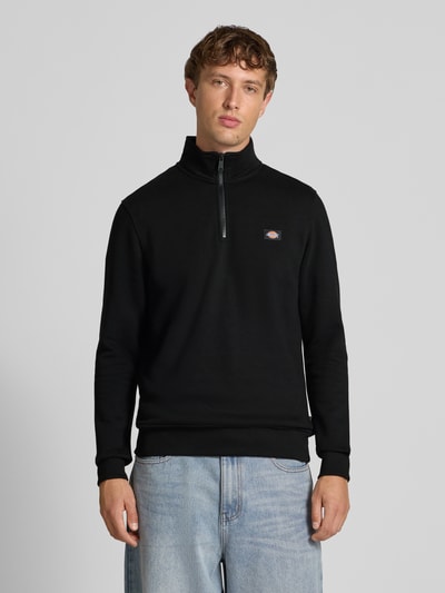Dickies Sweatshirt met schipperskraag, model 'OAKPORT' Zwart - 4