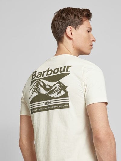 Barbour T-shirt z nadrukiem z logo Biały 3