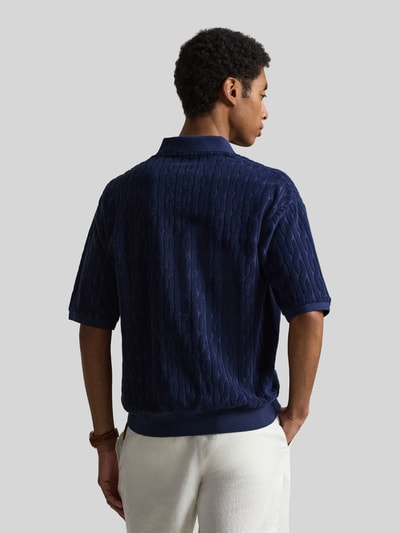 Polo Ralph Lauren Relaxed Fit Poloshirt aus reiner Baumwolle in Strick-Optik Marine 5