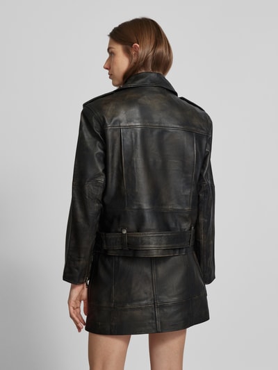 Selected Femme Bikerjack met ritszakken, model 'NANA' Zwart - 5