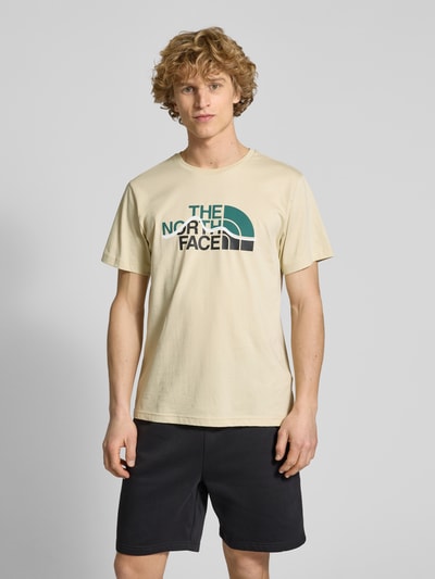 The North Face T-shirt met labelprint, model 'MOUNTAIN LINE' Beige - 4