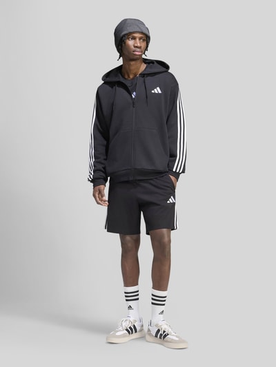 adidas Sportswear Regular Fit Sweatjacke mit Kontraststreifen Black 1