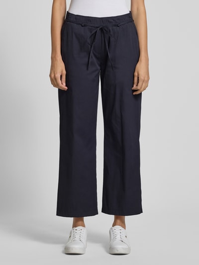 MAC Straight Leg Stoffhose mit verkürztem Schnitt Modell 'CHiara' Marine 4