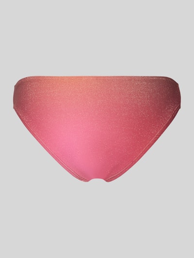 Produktfoto, Bikini-Slip mit Schimmereffekt Modell 'LAOMI' von Pieces in Pink, schimmernde Optik, Materialverarbeitung Stretch-Webstruktur.