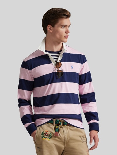 Polo Ralph Lauren Regular Fit Sweatshirt aus reiner Baumwolle Modell 'LS RUGBY M3' Rosa 4