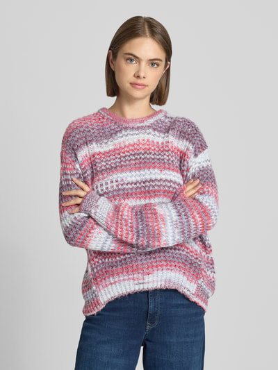 JJXX Strickpullover mit Rundhalsausschnitt Modell 'SIMONE' Hellblau 4