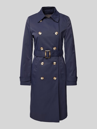 Christian Berg Woman Selection Trenchcoat met tailleriem Donkerblauw - 2