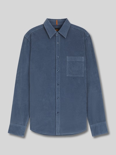 BOSS Orange Regular Fit Freizeithemd aus reiner Baumwolle Modell 'RELEGANT_6_M'
 Rauchblau 2