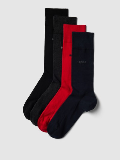 BOSS Socken mit Label-Detail im 4er-Pack Rot 1